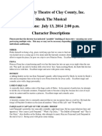 Shrek The Musical Character Descriptions