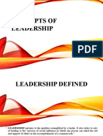 Concepts of Leadership