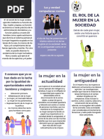 Folleto Rol de La Mujer en La Sociedad