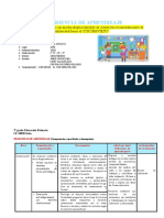 EXPERIENCIA DE APRENDIZAJE N°1 2do Grado 10020