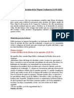 Monición para La Misa de La Virgen Cocharcas 13