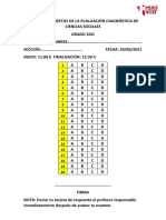 Tarjeta de Respuestas Ciencias Sociales