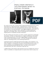 Exploring Kumbhaka (Breath Retention) in Krishnamacharya's Intermediate 'Series' Inc. Practice Sheets Primary-2nd Series
