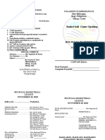 Basket Ball Game Opening: Rules and Regulations Palarong Pambarangay Sitio Bulwagan, Brgy. Paligawan, Silang, Cavite