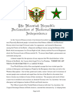 Moorish Republic Declaration of Nationality and Independence