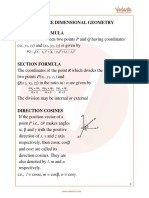 JEE Main Three Dimensional Geometry Revision Notes - Free PDF Download