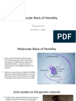 Molecular Basis of Heredity: Prepared by Imelda A. Ygan