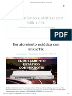 Enrutamiento Estático Con MikroTik - Mikrotik Labs