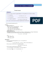 1 Espaces Vectoriels Norm Es: 1.1 Norme, Espace Vectoriel Norm e