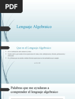 Lenguaje Algebraico 6to