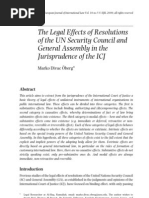 The Legal Effects of Resolutions of The UN Security Council and General Assembly in The Jurisprudence of The ICJ