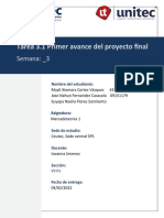 Tarea 3.1 Primer Avance Proyecto Final