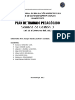 Plan de Trabajo Semana de Gestión 3 - Del 16 Al 20 de Mayo de 2022.