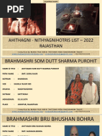 Rajasthan Agnihotris - Updated 2022