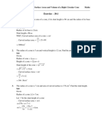 Chapter 20 Surface Area and Volume of A Right Circular Cone