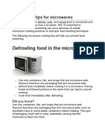 Food Safety in Microwave