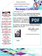 Barangay Certificate: To Whom It May Concern