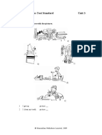 Voices 1 Progress Test Standard Unit 3: Vocabulary