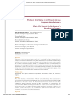 Efecto de Seis Sigma en El Almacén de Una Empresa Manufacturera