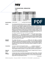 Separators Specifications Irrigation