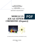 Module in (Ge-Ad: General CHEMISTRY (Organic) ) : Palawan State University Roxas Campus (Department Name) Department