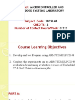 Subject:: Microcontroller and Embedded Systems Laboratory 18CSL48 2 0:2:2