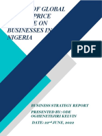 Impacts of Global Energy Prices On Businesses in Nigeria.