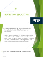 Chapter 16 Nutrition Education