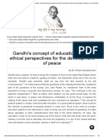 Gandhi's Concept of Education and Its Ethical Perspectives For The Development of Peace - Education - Articles On and by Mahatma Gandhi