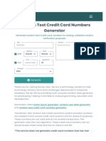 Random Test Credit Card Numbers Generator: Namsogen