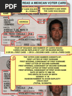 How To Read A Mexican Voter Card - Como Saber Si Una IFE Es Falsa.