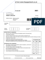 L As Level Physics A 2821 01 Jun 2007 Test Paper Old g481