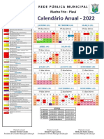 Modelo de Calendário Escolar 2022