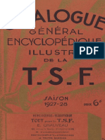 Catalogue Encyclopedique Illustre de La TSF (E.chauVEAU 1927 260p)