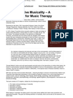 Communicative Musicality - A Cornerstone For Music Therapy - Nordic Journal of Music Therapy