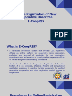 Online Registration of New Cooperative Under The E-Coopris