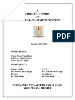 A Project Report On School Management System