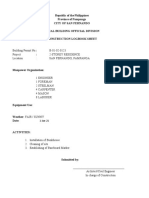 Republic of The Philippines Province of Pampanga City of San Fernando Local Building Official Division Construction Logbook Sheet