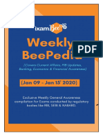 Weekly BeePedia 9th Jan To 15th Jan 2020