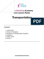 Transportation: Keith Academy Live Lesson Notes