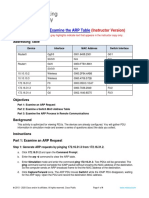 9.2.9 Packet Tracer - Examine The ARP Table