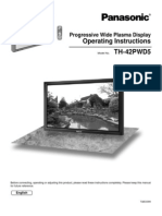 Operating Instructions TH-42PWD5: Progressive Wide Plasma Display