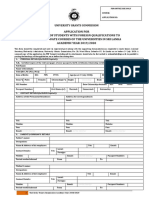 Sri Lanka Aplication Form