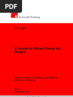 A Tutorial For Efficient Choice Set Designs