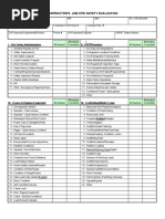 Contractor'S Job Site Safety Evaluation: #Checked #Checked #Needing Correction #Needing Correction