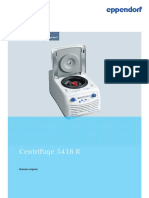 Centrifugation Operating Manual Centrifuge 5418 R 3