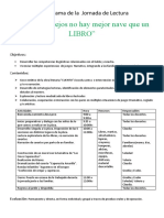 Cronograma de La Jornada de Lectura