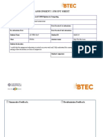 Assignment 1 Front Sheet: Qualification BTEC Level 5 HND Diploma in Computing Unit Number and Title Submission Date