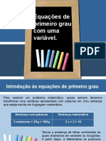 Equação Do Primeiro Grau para 7º Ano