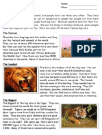 Big Cats Reading Comprehension Exercises 24504